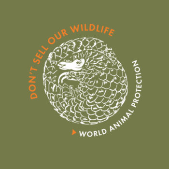 Men's hoodie: Pangolin: Don't Sell our Wildlife Design