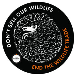 Don't Sell our Wildlife: Stainless Bottle with Straw Top Design