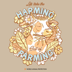 Women's Relax Crop Hood: Let’s take the Harming out of Farming Design
