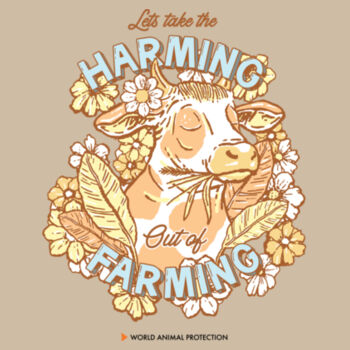 Women's Relax Crop Hood: Let’s take the Harming out of Farming Design