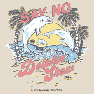 Men's organic hoodie: Say No to the Dolphin Show Design