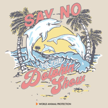 Men's organic hoodie: Say No to the Dolphin Show Design