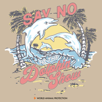 Women's Relax Crop Hood: Say No to the Dolphin Show Design