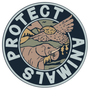 Men's Organic Tee: Protect Animals Design
