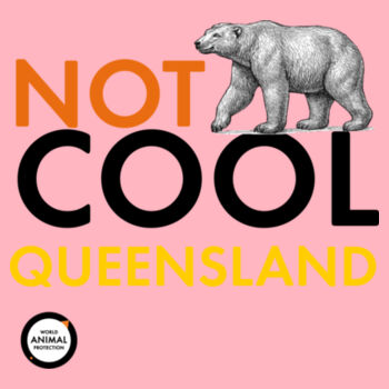 Kids Hoodie: Not Cool Queensland - Polar Bear Design
