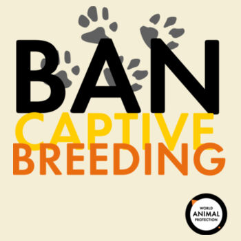 Women's Crop Tee: Ban Captive Breeding - Paws Design
