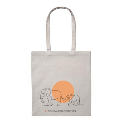 Heavy Duty Canvas Tote Bag - Elephants Thumbnail
