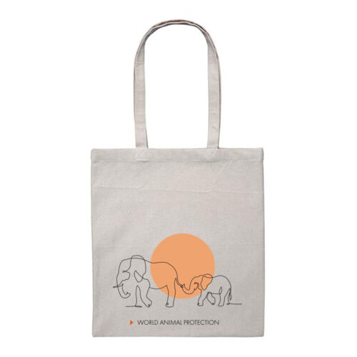 Heavy Duty Canvas Tote Bag - Elephants Thumbnail