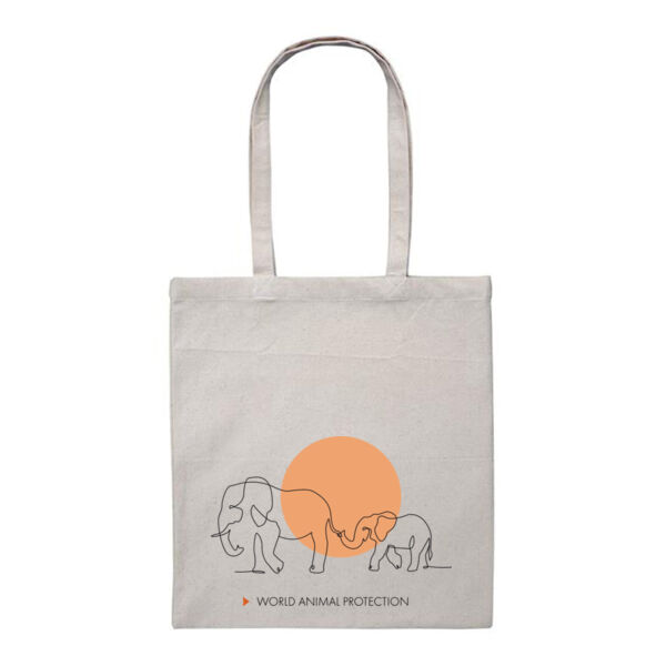 Heavy Duty Canvas Tote Bag - Elephants Thumbnail
