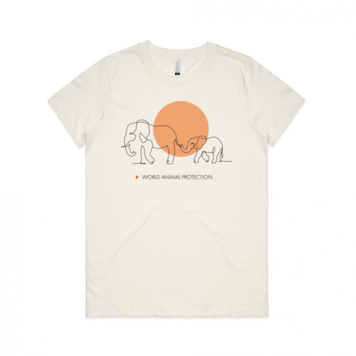 Womens Maple Organic Tee - Elephants Thumbnail