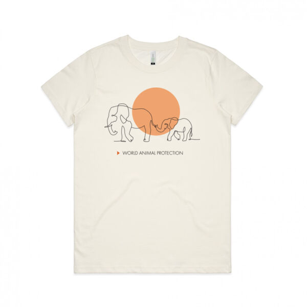 Womens Maple Organic Tee - Elephants Thumbnail