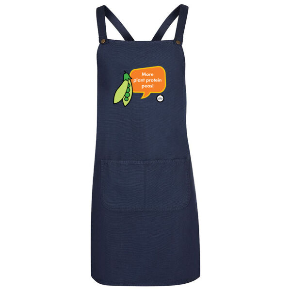 Peas "More plant protein peas!" - Cross Back Canvas Apron 2 Thumbnail