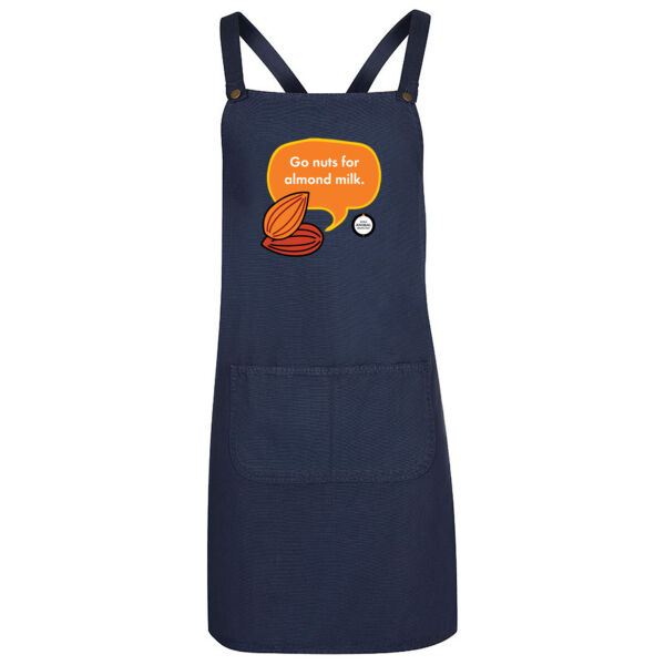 Nuts "Go nuts for almond milk" - Cross Back Canvas Apron Thumbnail