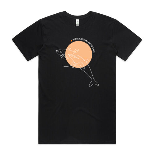 Men's organic t-shirt: Dolphins belong in the wild Thumbnail