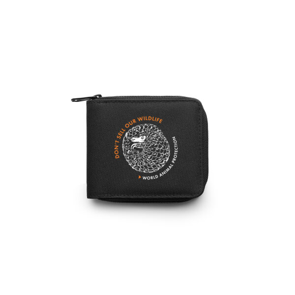 Pangolin - Don't sell our wildlife - Recycled Zip Wallet Thumbnail
