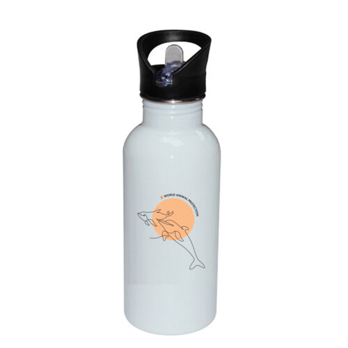 Dolphins Stainless Bottle with Straw Top Thumbnail