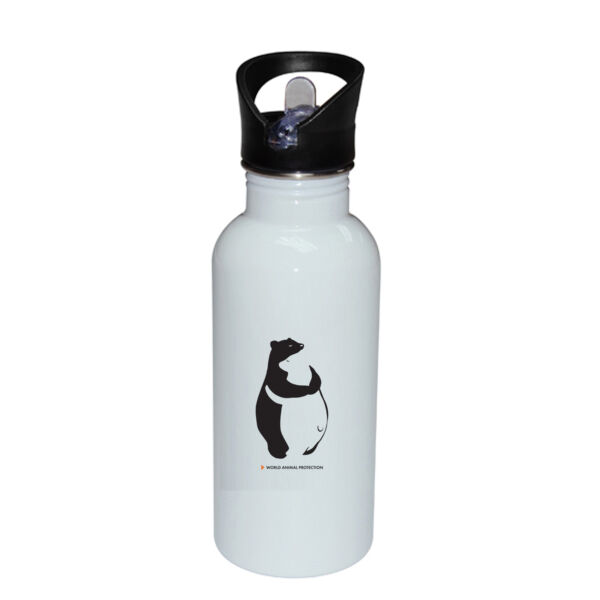 Bear Hug Stainless Bottle with Straw Top Thumbnail