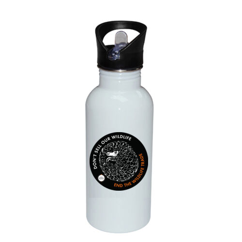 Don't Sell our Wildlife: Stainless Bottle with Straw Top Thumbnail