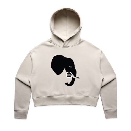 Women's Relax Crop Hood: Elephant Thumbnail