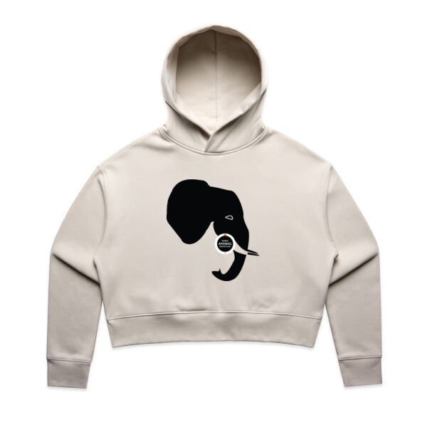 Women's Relax Crop Hood: Elephant Thumbnail