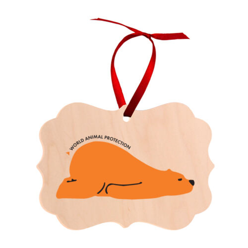 Natural Wood Ornament: Sleeping Bear Thumbnail