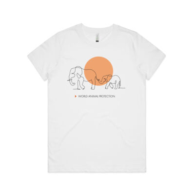 Women's Organic Tee: Elephants Thumbnail