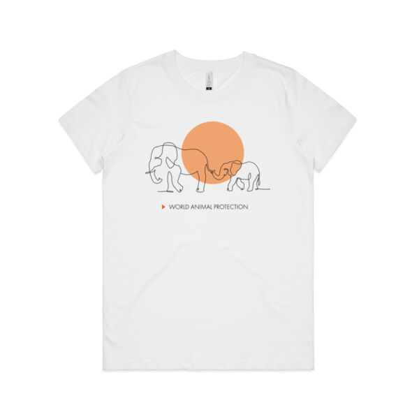 Women's Organic Tee: Elephants Thumbnail