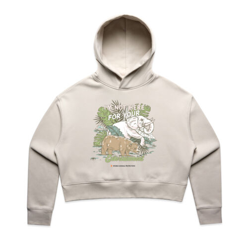 Women's Relax Crop Hood: I’m Not Here For Your Entertainment Thumbnail