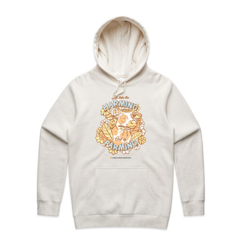 Men's organic hoodie: Let’s take the Harming out of Farming Thumbnail