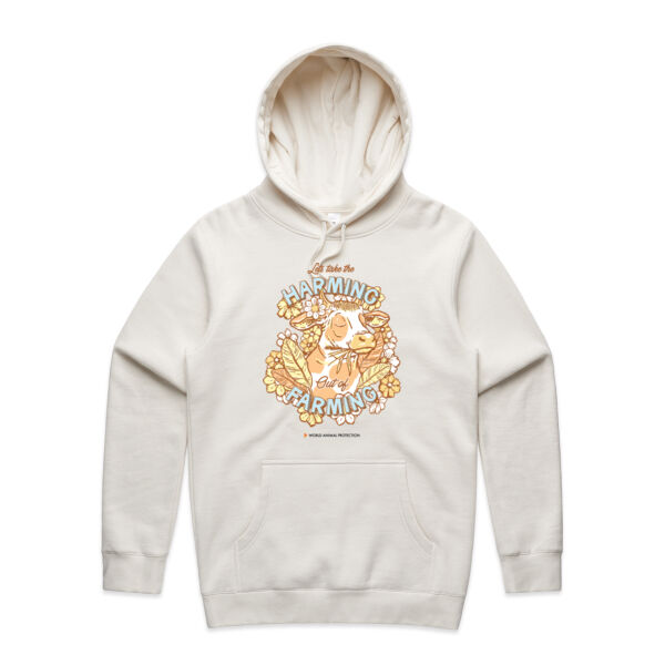 Men's organic hoodie: Let’s take the Harming out of Farming Thumbnail