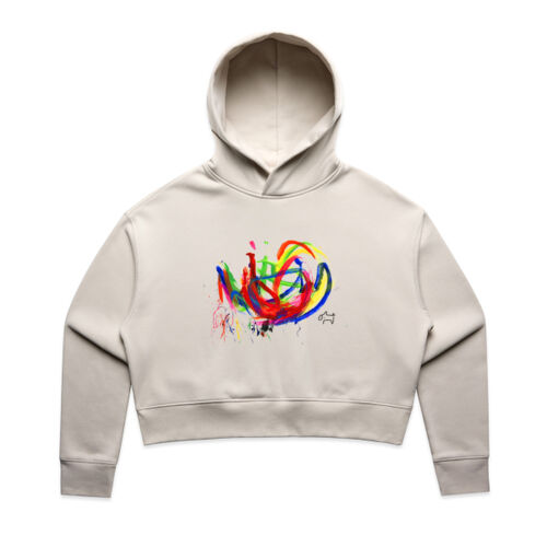 Women's Relax Crop Hood: Pigcasso Thumbnail