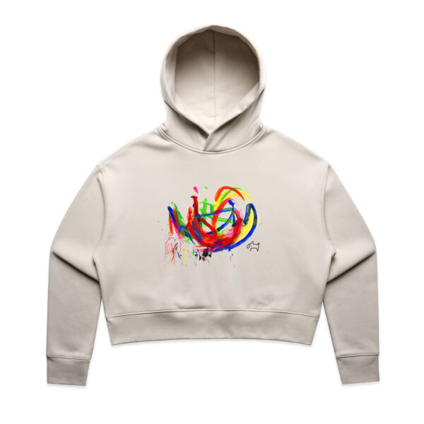 Women's Relax Crop Hood: Pigcasso Thumbnail