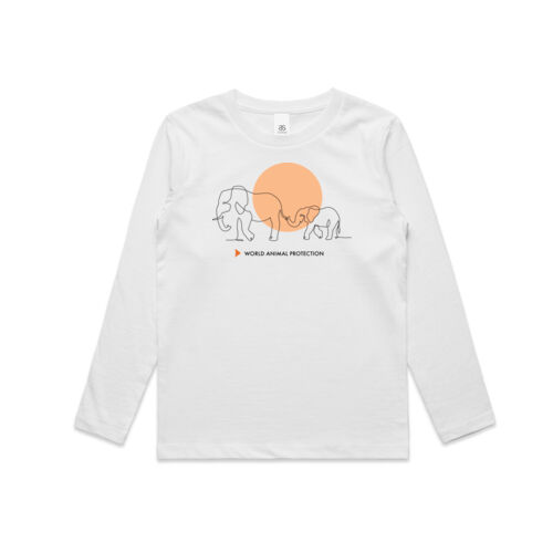 Kids Long Sleeve Tee: Elephants Thumbnail