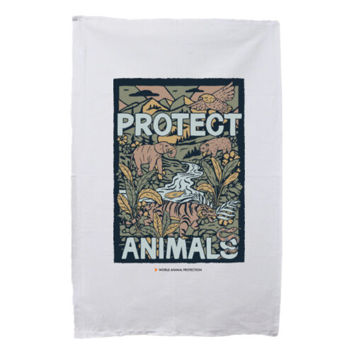 Tea Towel: Protect Animals Thumbnail