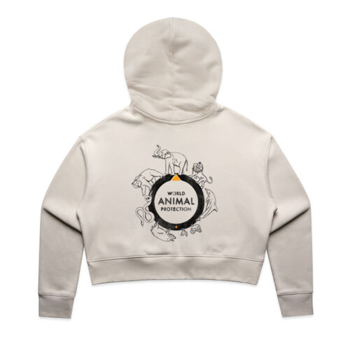 Women's Relax Crop Hood: Logo (back) Thumbnail