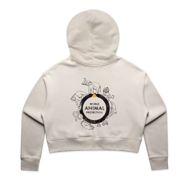 Women's Relax Crop Hood: Logo (back) Thumbnail