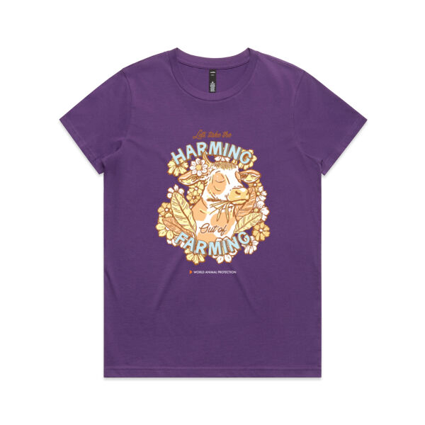 Women's Tee: Let's Take the Harming out of Farming Thumbnail