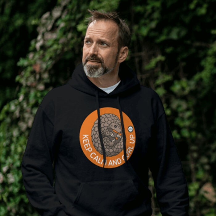Men's Hoodie: Stay Calm and Curl Up Thumbnail