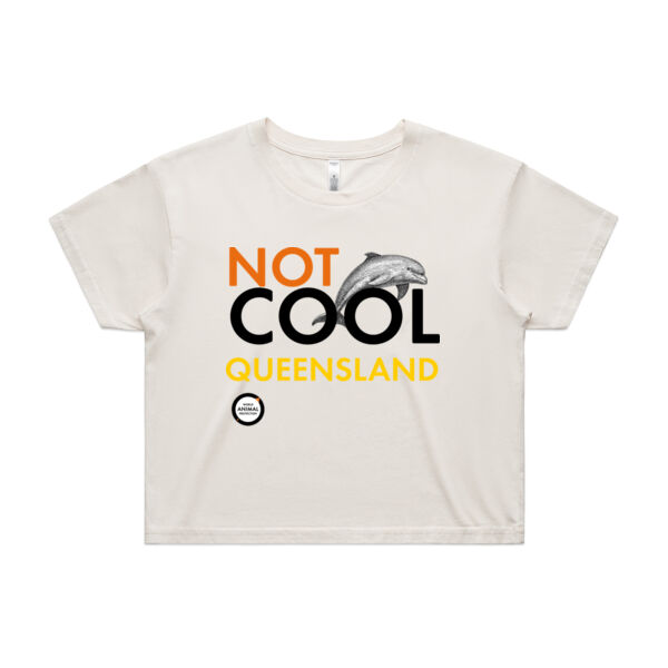 Women's Crop Tee: Not Cool Queensland Thumbnail