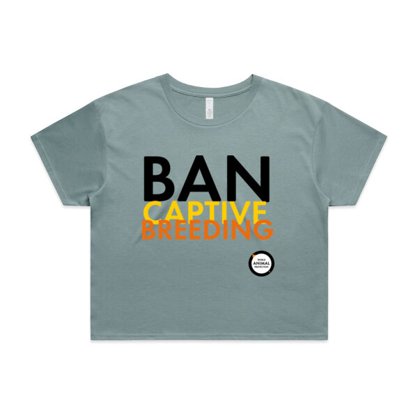 Women's Crop Tee: Ban Captive Breeding Thumbnail