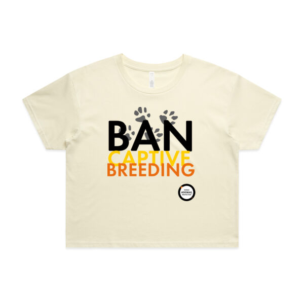 Women's Crop Tee: Ban Captive Breeding - Paws Thumbnail