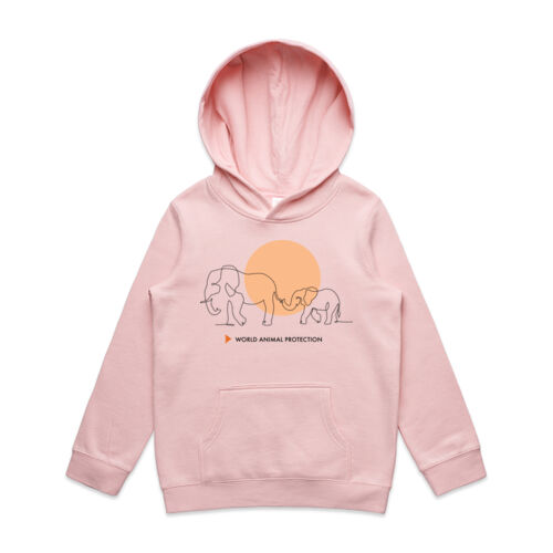 Kids Hoodie: Wandering Elephants Thumbnail