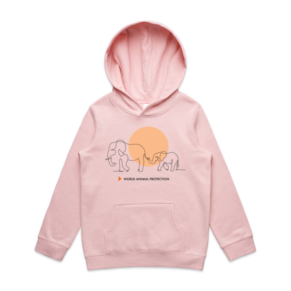 Kids Hoodie: Wandering Elephants Thumbnail
