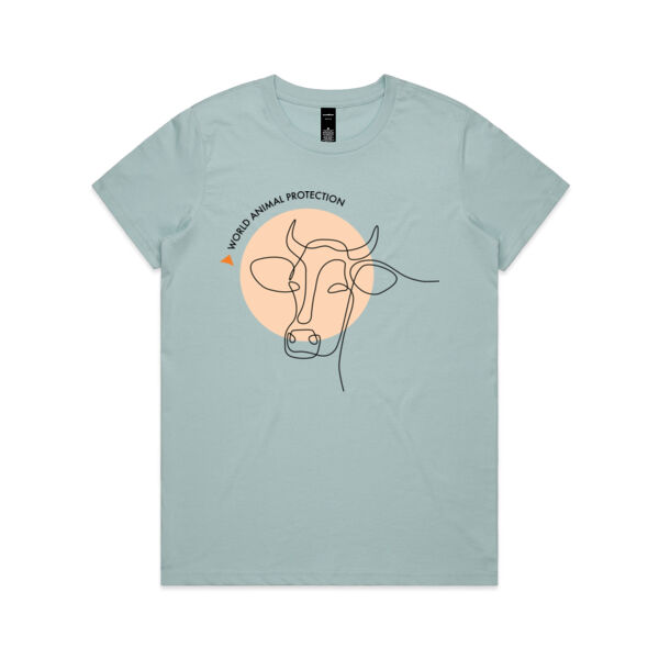 Women's Tee: Cow Line Drawing Thumbnail