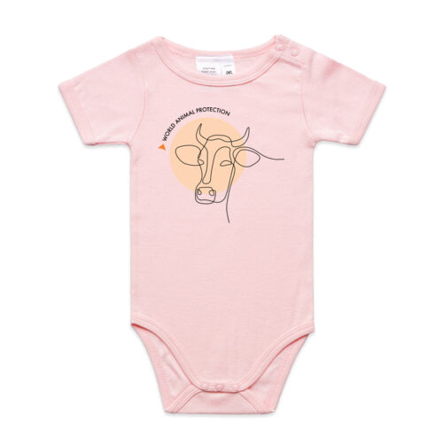 Infant Baby One-Piece: Cow Line Drawing Thumbnail