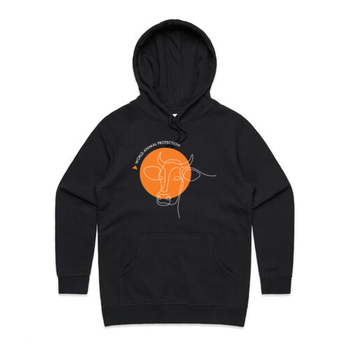 Women's Hoodie: Cow Line Drawing Thumbnail