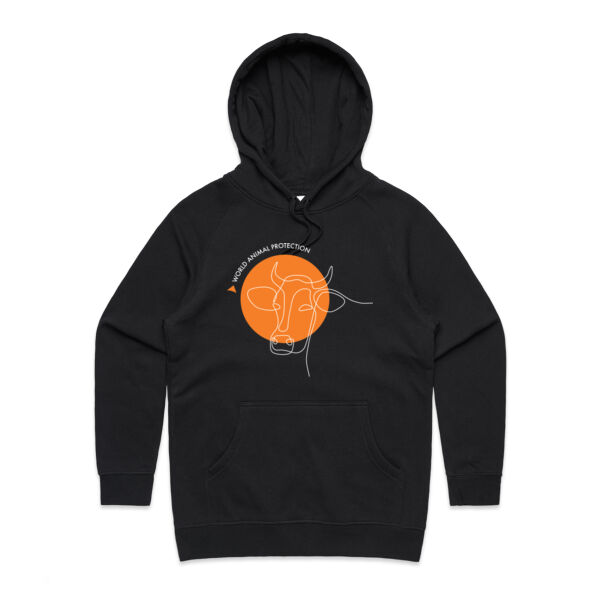 Women's Hoodie: Cow Line Drawing Thumbnail