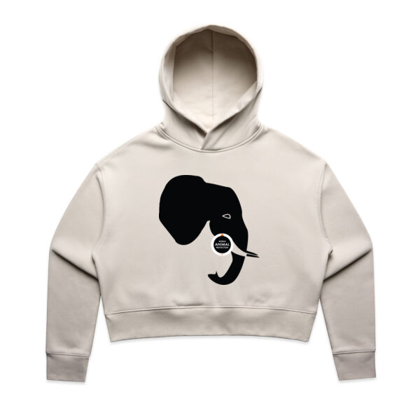 Women's Relax Crop Hood: Elephant Thumbnail